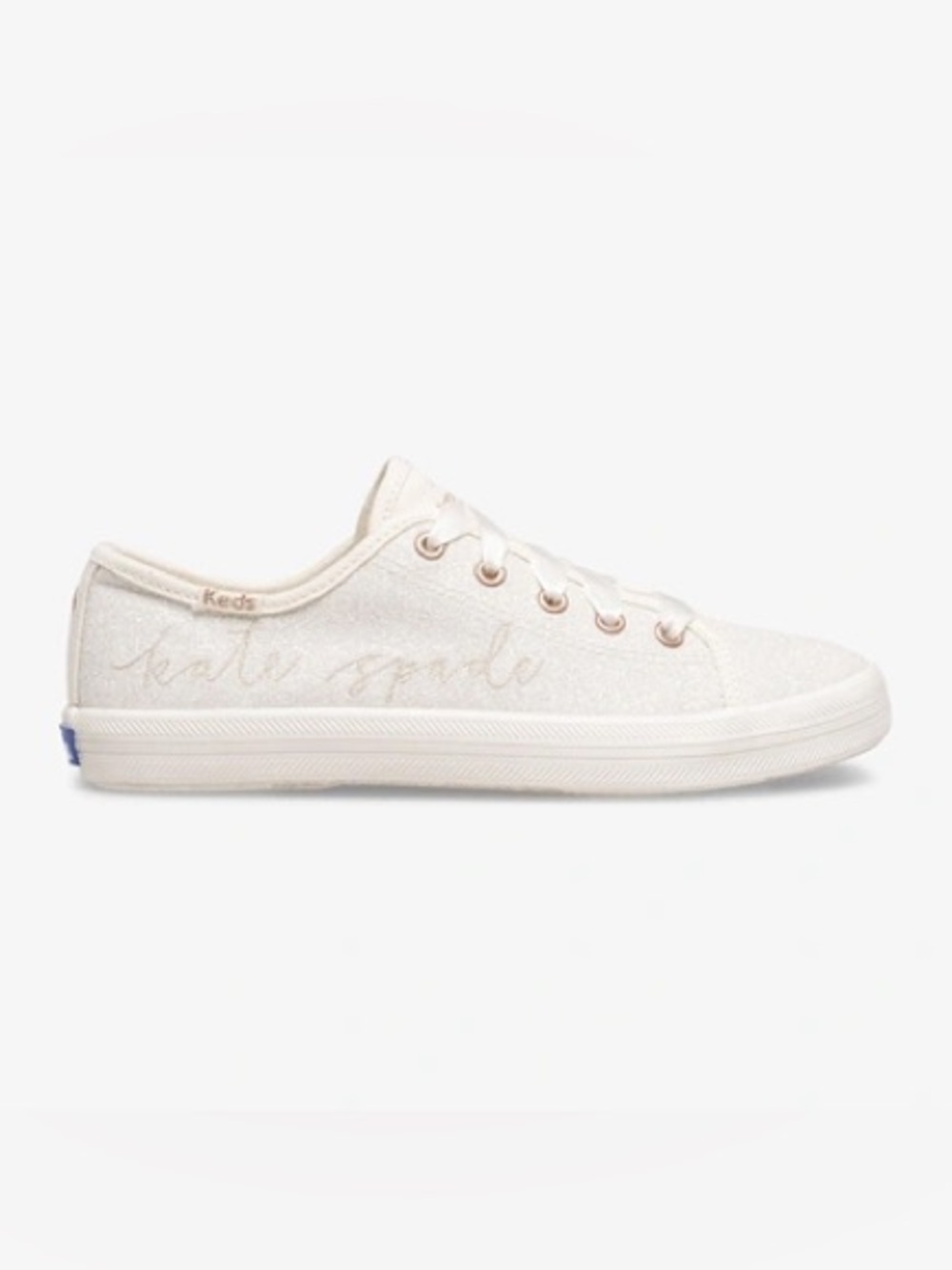 Pre-loved Kid’s Kate Spade Keds cream Glitter Lace-Up Sneakers
